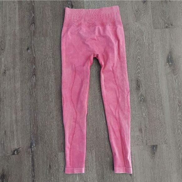 Mono B. High Waist Perforated Pink Leggings S - Picture 5 of 9